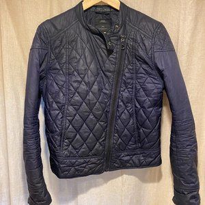 Navy Moto Puffer Jacket [M]